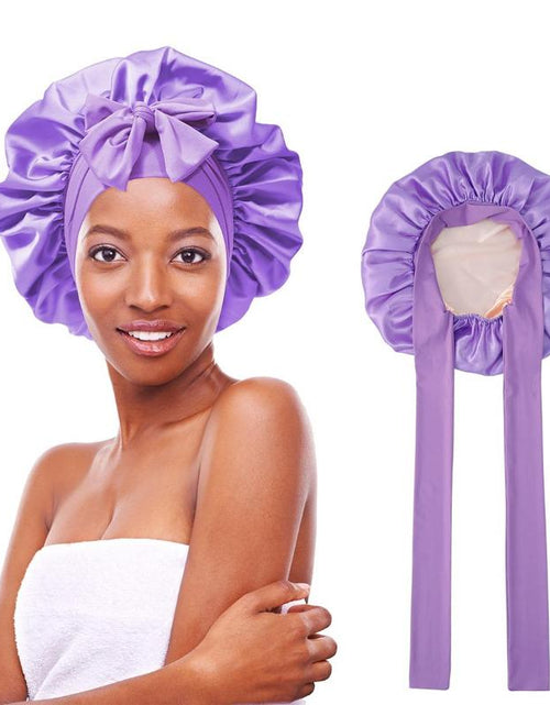Load image into Gallery viewer, Silk-Like Satin Double-Layer Hair Cap
