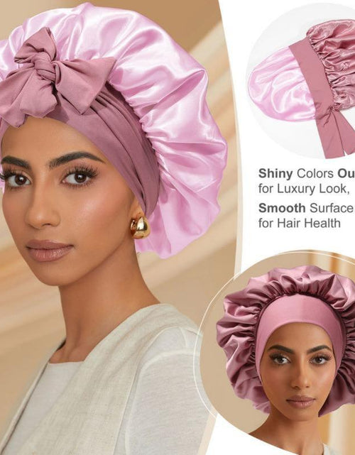 Load image into Gallery viewer, Silk-Like Satin Double-Layer Hair Cap