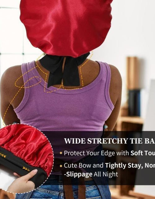 Load image into Gallery viewer, Silk-Like Satin Double-Layer Hair Cap