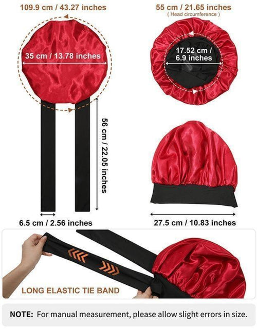 Load image into Gallery viewer, Silk-Like Satin Double-Layer Hair Cap