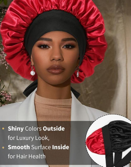 Load image into Gallery viewer, Silk-Like Satin Double-Layer Hair Cap
